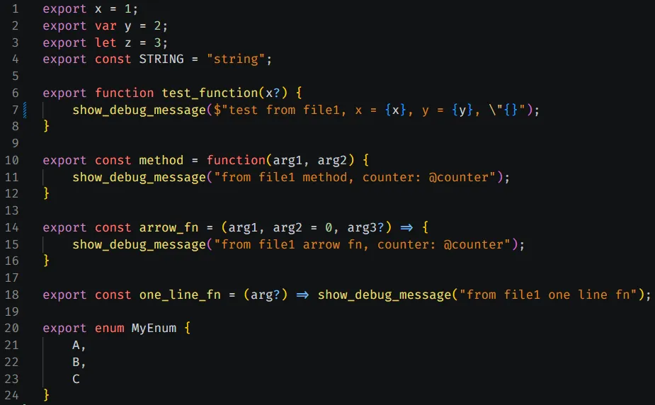 ScaffScript Exports Example